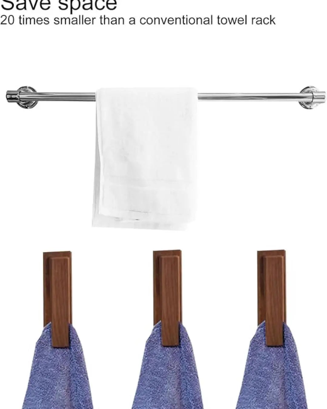 Wooden Towel Hanger - Durable & Elegant Bathroom Organizer Xeili owner